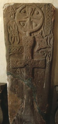 Early Medieval Cross Slab in Meifod Church: Photo CS86-19-14a, CPAT copyright
